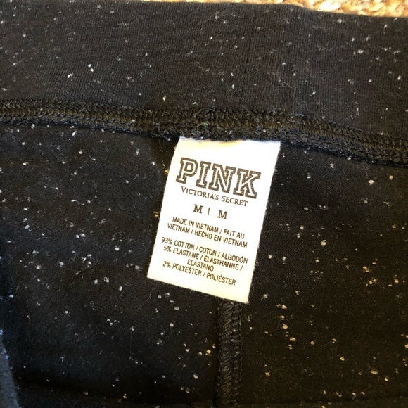 PINK VS leggings black w/white fleck Medium - Picture 3 of 4